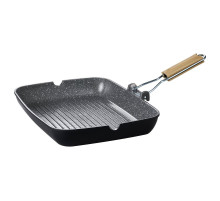 Patelnia grill., powłoka zapobiegająca przywieraniu czarny HUSKNUT 505.835.52
