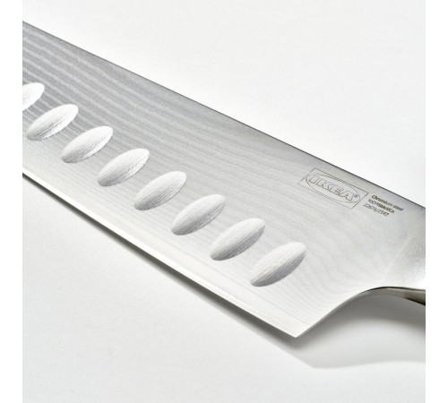 Nóż santoku, Stal damasceńska/czarny FJÄLLRÖDING 806.314.72