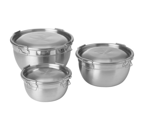 Миска с крышкой, набор из 3 штук CIKLID 605.592.74