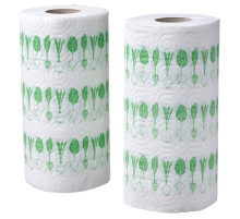 Кухонное полотенце, ярко-зеленый/белый узор FAMILJ 405.307.43
