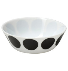 Miska, biały czarny/wzór w kropki OFTAST 506.082.65