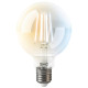 Żarówka LED E27 806 lumenów, smart białe spektrum/przezroczysta/kula KAJPLATS 306.114.81