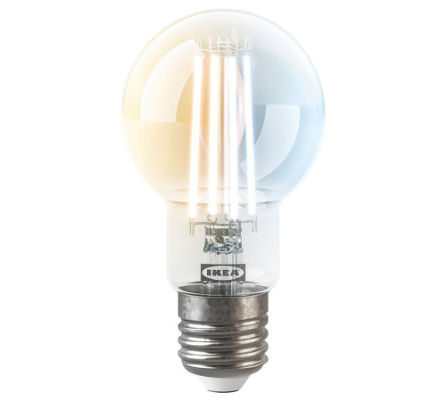 Żarówka LED E27 470 lumenów, smart białe spektrum/przezroczysta/kula KAJPLATS 806.114.88