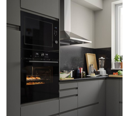 Духовой шкаф с конвекцией и функцией гриля, черный/IKEA 500 SPJUTBO 006.002.76