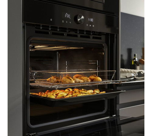 Духовой шкаф с конвекцией и функцией гриля, черный/IKEA 500 SPJUTBO 006.002.76