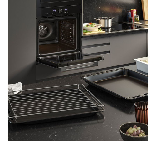 Духовой шкаф с конвекцией и функцией гриля, черный/IKEA 500 SPJUTBO 006.002.76