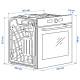 Духовой шкаф с конвекцией и функцией гриля, черный/IKEA 500 SPJUTBO 006.002.76
