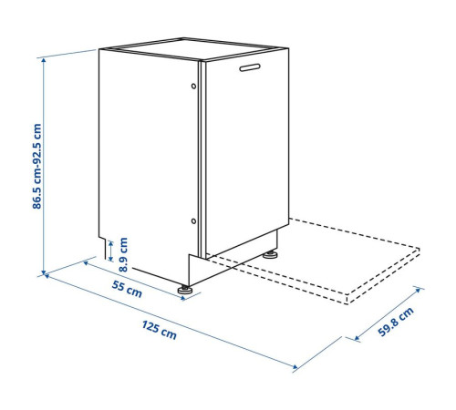Zmywarka do zabudowy, IKEA 700 KALLBODA 705.480.63