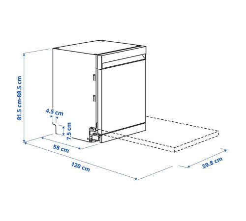 Zmywarka wolnostojąca, IKEA 500 stalowy SÖDERBODA 805.767.48