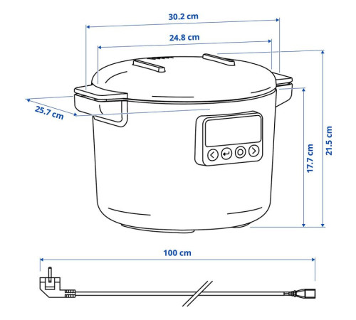 Multicooker, czarny TILLREDA 506.203.28