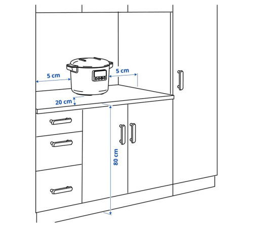 Multicooker, czarny TILLREDA 506.203.28