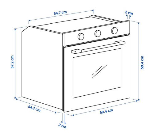 Piekarnik z funkcją konwekcji, funkcja grillowania czarny/IKEA 300 SPJUTBO 806.002.44