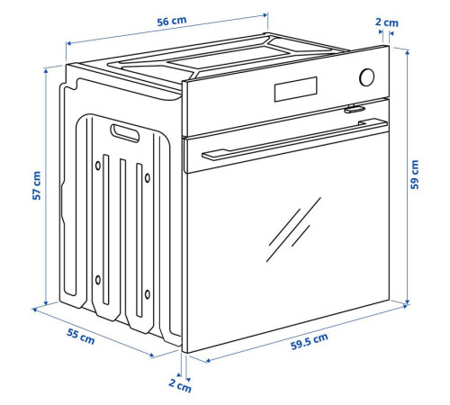 Piekarnik z termoobiegiem, funkcja pary kombi funkcja airfryer/czarny IKEA 700 SPJUTBO 806.002.77