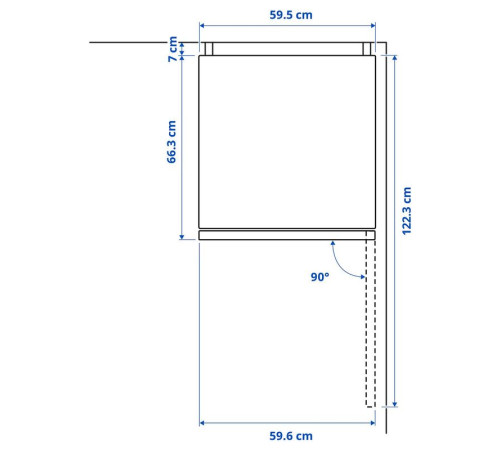 Lodówka/zamrażarka, IKEA 500 wolnostojące/stal nierdz ALINGSÅS 205.679.59