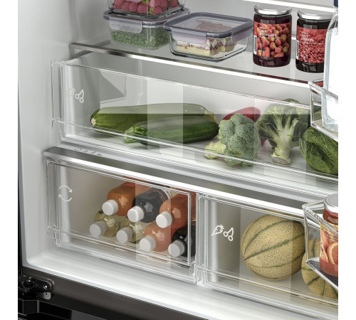 Lodówka/zamrażarka 2 drzwi, IKEA 700 wolnostojące/stal nierdz RIBBENÅS 905.807.59