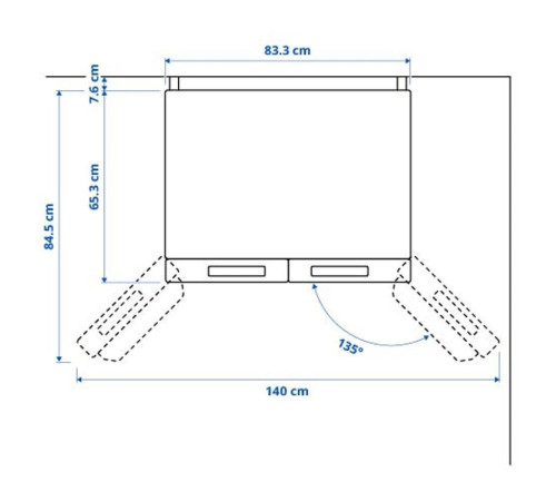 Lodówka/zamrażarka 2 drzwi, IKEA 700 wolnostojące/stal nierdz RIBBENÅS 905.807.59
