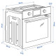 Piekarnik z termoobiegiem, funkcja dodatkowej pary funkcja pieczenia/stalowy IKEA 500 STENABY 006.221.36