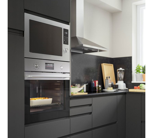 Piekarnik z termoobiegiem, z pyrolizą funkcja dodatkowej pary/stalowy IKEA 500 FRILLESBO 406.002.36