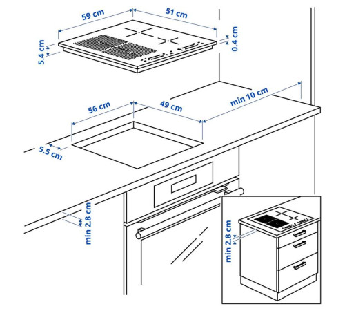Płyta indukcyjna, IKEA 500 czarny SMAKLIG 504.678.83