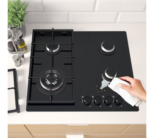 Płyta gazowa, IKEA 500 szkło/czarny VASASTAN 705.234.49