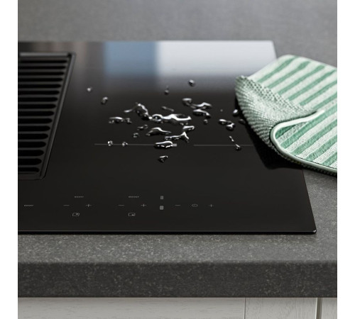 Płyta indukcyjna/wbudow okap, IKEA 300 czarny TÄCKNAN 105.986.35