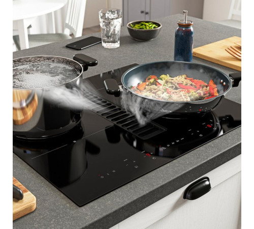 Płyta indukcyjna/wbudow okap, IKEA 300 czarny TÄCKNAN 105.986.35