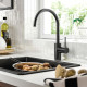 Bateria kuchenna z uchwytem z boku, czarny SALLSJÖN 106.045.56