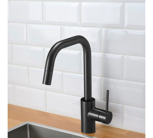 Bateria z wyciąganą wylewką, czarny ÄLMAREN 506.034.99