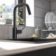 Bateria z wyciąganą wylewką, czarny ÄLMAREN 506.034.99