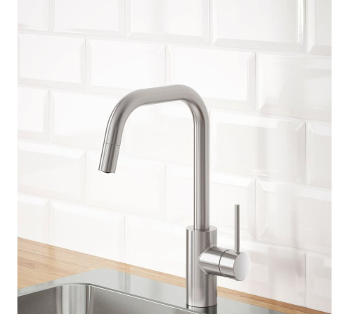 Bateria z wyciąganą wylewką, stalowy ÄLMAREN 803.416.46