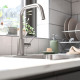Bateria z wyciąganą wylewką, stalowy ÄLMAREN 803.416.46