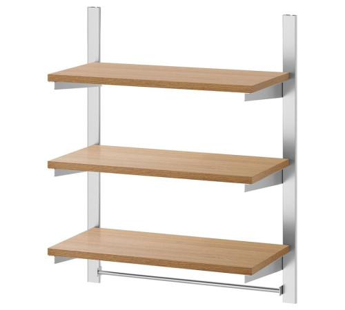 Szyna do zawieszania z pół/drąż, stal nierdz/jesion KUNGSFORS 293.083.01
