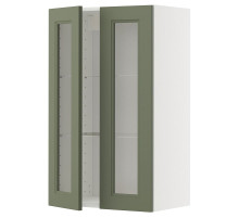 Sza śc pół/2 szkl drz, biały/Axstad szarozielony METOD 995.182.49