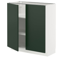 Szafka stj/półki/2 drzwi, biały/Havstorp głęboki zielony METOD 995.571.89