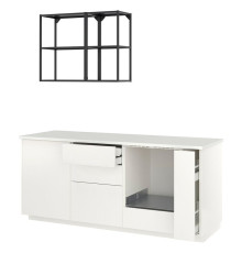 Кухня, белая/Veddinge white METOD 696.149.16