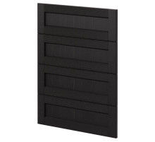 4 fronty do zmywarki, Lerhyttan bejcowane na czarno METOD 294.499.90