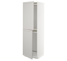 Szaf wys n lod/zam, biały/Lerhyttan jasnoszary METOD 092.744.58