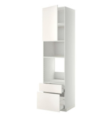 Высокий шкаф для встраиваемой бытовой техники, белый/Veddinge white METOD / MAXIMERA 094.586.31