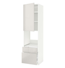In sz n pie dr/2fr/medium/in sz, white/Ringhult light gray METOD / MAXIMERA 094.657.16