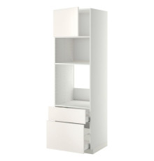 Высокий шкаф для встраиваемой бытовой техники, белый/Veddinge white METOD / MAXIMERA 094.675.22