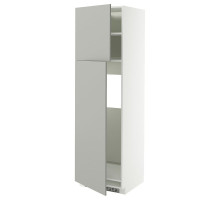 Sza wys lod z 2 drz, biały/Havstorp jasnoszary METOD 095.391.85