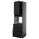 Szaf wys n piek/drz/3 szu, czarnoszary/Lerhyttan bejcowane na czarno METOD / KNIVSHULT 095.870.96
