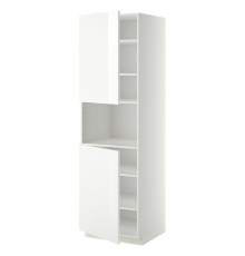 Высокий шкаф с 2 дверцами/половинным отделением, белый/белый Ringhult, МЕТОД 194.679.46