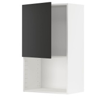 Настенный шкаф для микроволновой печи, белый/матовый антрацит Nickebo METOD 194.987.35