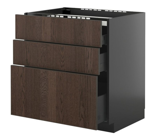 Sza st pł/3fr/3szu, czarnoszary/Sinarp brązowy METOD / KNIVSHULT 195.897.83