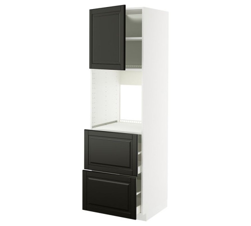 W sz n pie dr/2fr/2w szu, biały/Bodbyn czarny METOD / MAXIMERA 295.787.17