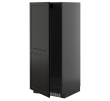 Высокий шкаф, холодильник/кладовка, черно-серый/черный цвет Bodbyn METOD 295.877.50