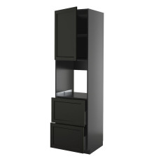 W sz n pie dr/2fr/2w szu, black-gray/Lerhyttan stained black METOD / KNIVSHULT 295.898.72