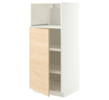 Szafka wysoka na wbud. AGD, biały/Askersund imitacja jasnego jesionu METOD 296.165.83