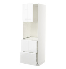 W sz n pie dr/2fr/2w szu, белый/Воксторп глянец/белый МЕТОД / МАКСИМЕРА 394.596.91
